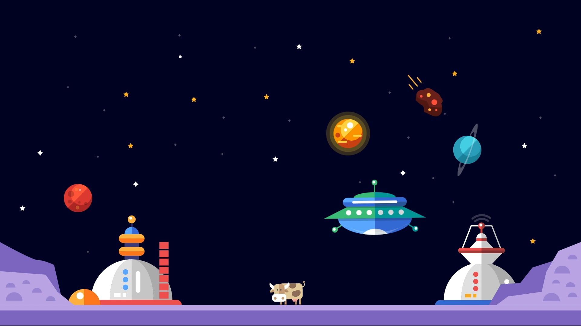 |MOTION DESIGN| Cow kidnapped by Aliens